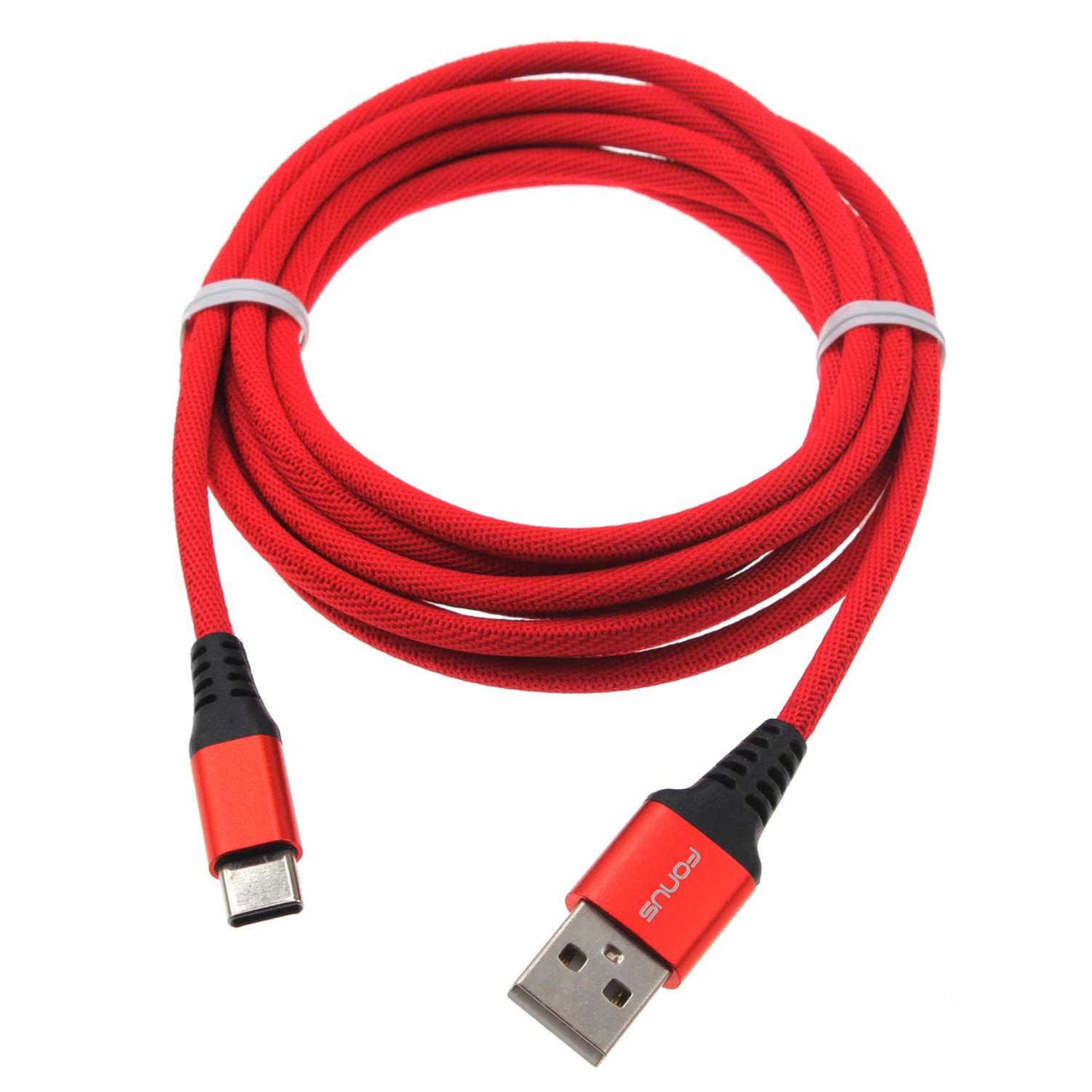 For OnePlus 8 Pro 8T Plus - RED 6FT USB-C CABLE TYPE-C CHARGER