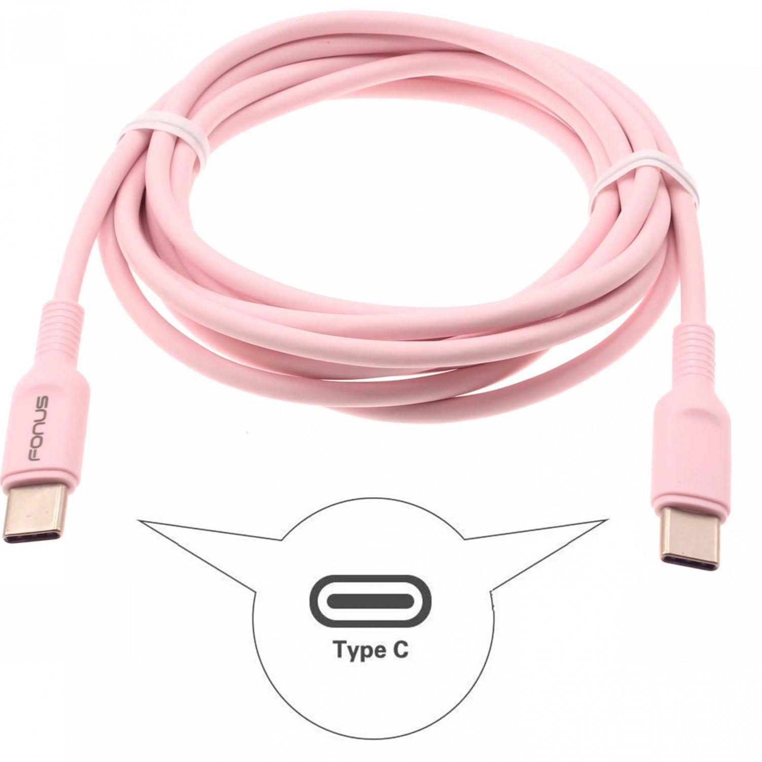 PINK 6FT LONG PD CABLE USBC TO TYPEC FAST CHARGER CORD TABLET PHONE